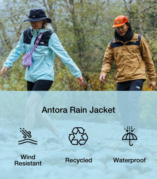 Experience new rain jackets from The North Face.