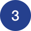 Blue circle with the number three inside