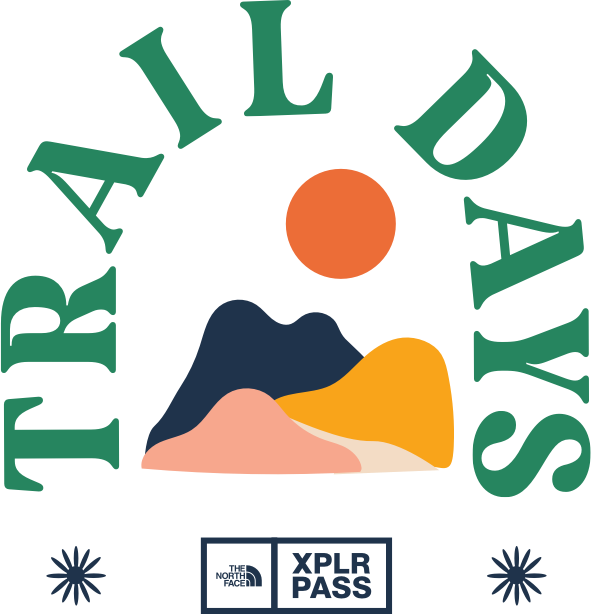 Colorful logo for The North Face XPLR Pass™ Trail Days.