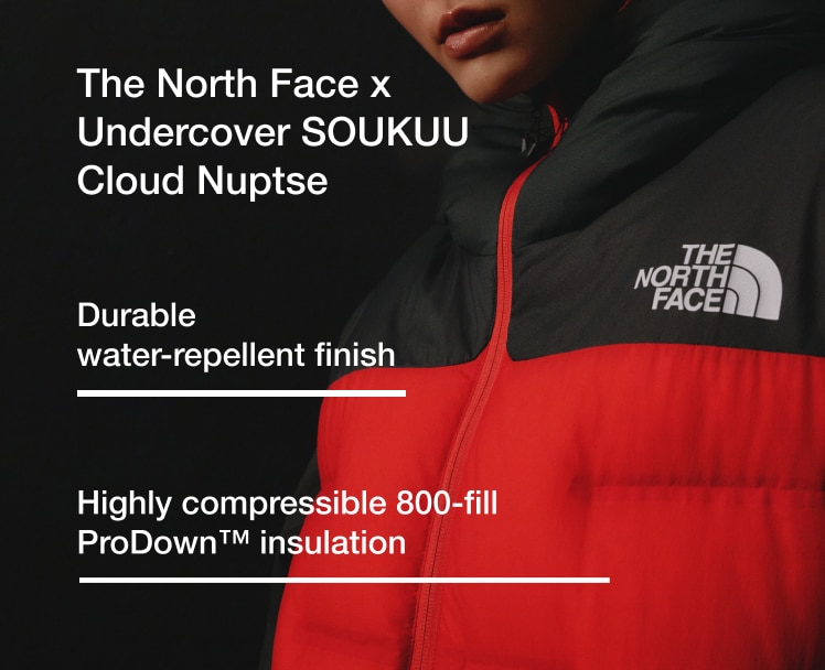 Person wearing The North Face x Undercover SOUKUU Cloud Down Nuptse