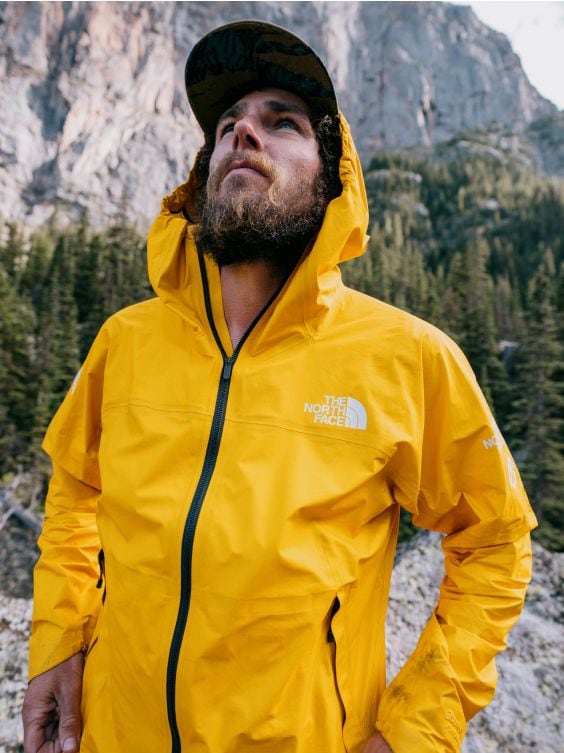 In-situ shot of The North Face Athlete Matt Cornell wearing the Summit Series.