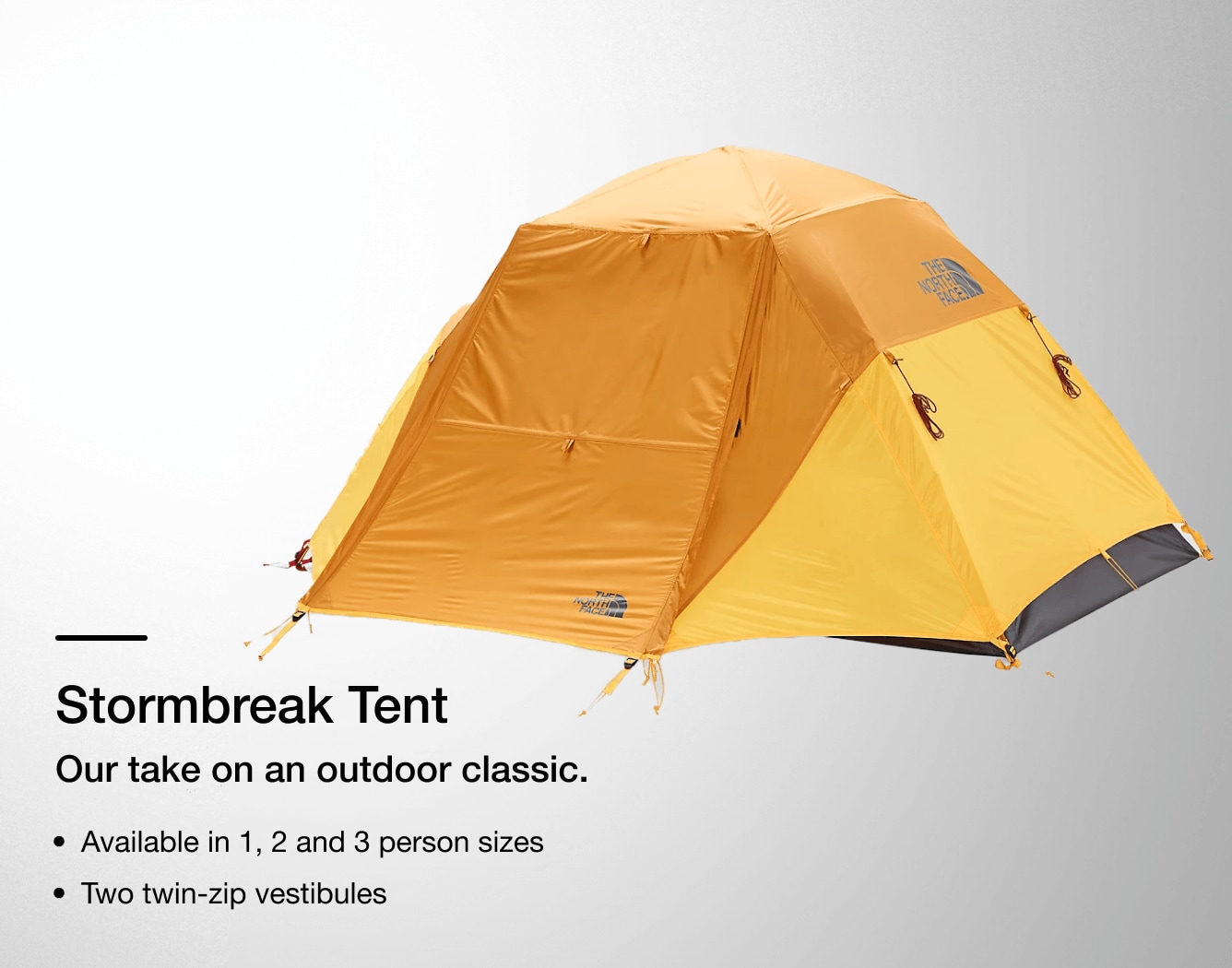 Image detailing features of the Stormbreak tent from The North Face.