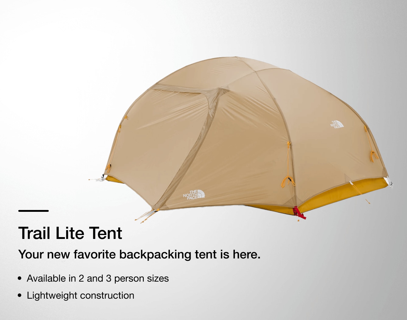 Image detailing features of the Trail Lite tent from The North Face.